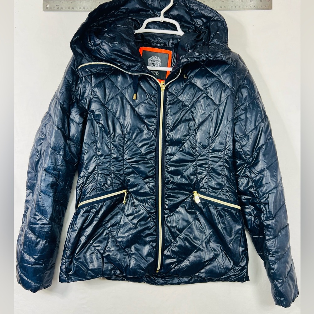 Vince Camuto Navy Blue Duck Down Puffer Jacket